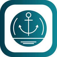 Anchor Glyph Gradient Corner Icon vector