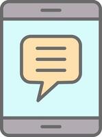 Chatting Line Filled Light Icon vector