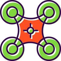 Drone filled Design Icon vector