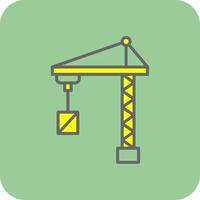 Port Crane Glyph Gradient Corner Icon vector