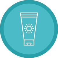 Sunblock Cream Line Multi Circle Icon vector