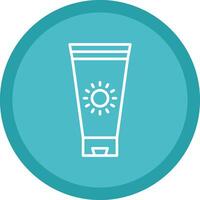 Sunblock Cream Line Multi Circle Icon vector