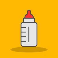 Baby Bottle Filled Shadow Icon vector