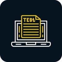 OnLine Red Circle Test Line Red Circle Icon vector
