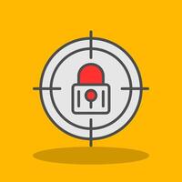 Targeting Filled Shadow Icon vector