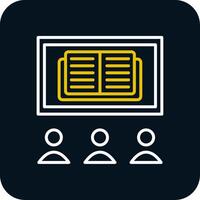OnLine Red Circle Learning Line Red Circle Icon vector
