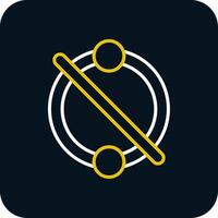 Piercing Line Red Circle Icon vector