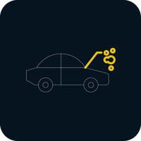 Car Breakdown Line Red Circle Icon vector