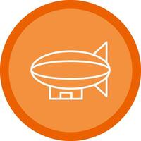 Blimp Line Multi Circle Icon vector