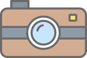 Camera Line Filled Light Icon vector