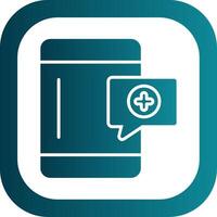 OnGlyph Gradient Corner Medical Help Glyph Gradient Corner Icon vector