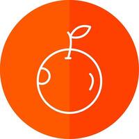 naranja línea rojo circulo icono vector