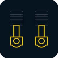 Pistons Line Red Circle Icon vector