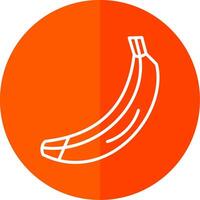 Banana Line Red Circle Icon vector