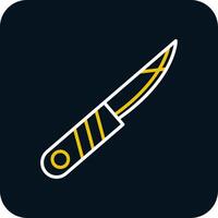 Knife Line Red Circle Icon vector