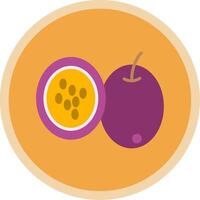 Passion Fruit Flat Multi Circle Icon vector