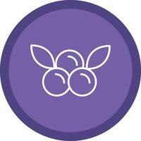 Cranberries Line Multi Circle Icon vector