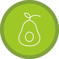 Avocado Line Multi Circle Icon vector