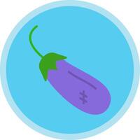 Eggplant Flat Multi Circle Icon vector