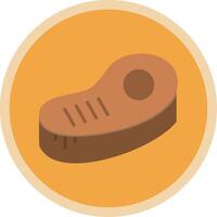 Steak Flat Multi Circle Icon vector