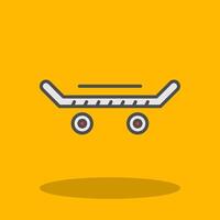 Skate Filled Shadow Icon vector