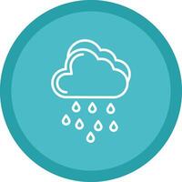 Rain Line Multi Circle Icon vector