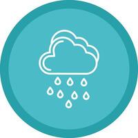 lluvia línea multi circulo icono vector