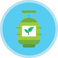 Bio Gas Flat Multi Circle Icon vector