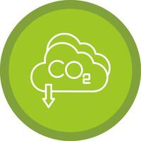 Co2 Line Multi Circle Icon vector