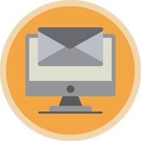 Mail Flat Multi Circle Icon vector