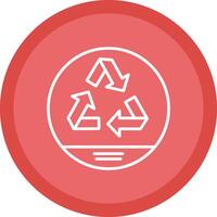 reciclar línea multi circulo icono vector