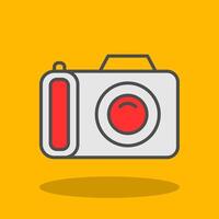 Camera Filled Shadow Icon vector