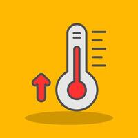 Thermometer Filled Shadow Icon vector