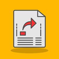 Forward Filled Shadow Icon vector