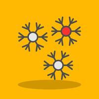 Snowflakes Filled Shadow Icon vector