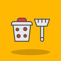 Cleaning Equipment Filled Shadow Icon vector