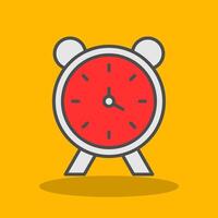 Alarm Clock Filled Shadow Icon vector