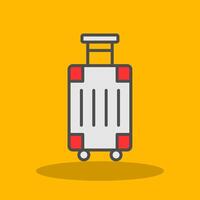 Luggage Filled Shadow Icon vector
