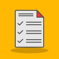 Customs Declaration Filled Shadow Icon vector