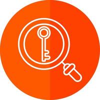 Key Line Red Circle Icon vector