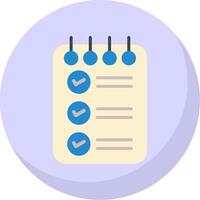 Check List Flat Bubble Icon vector