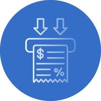 Invoice Flat Bubble Icon vector