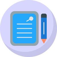 Notepad Flat Bubble Icon vector