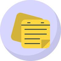 Sticky Notes Flat Bubble Icon vector