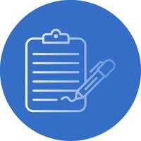 Check List Flat Bubble Icon vector