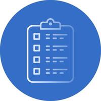 Checklist Flat Bubble Icon vector