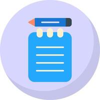 Notepad Flat Bubble Icon vector