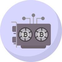 Mining Rig Flat Bubble Icon vector