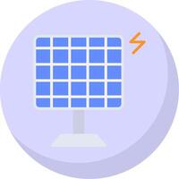 Solar Energy Flat Bubble Icon vector