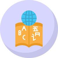 Linguistics Flat Bubble Icon vector